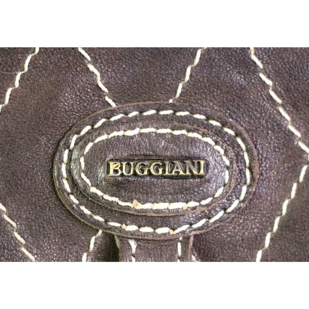 Marco Buggiani BROWN GENUINE LEATHER X-BODY ZIP TOP PURSE SHOULDER BAG HANDBAG
